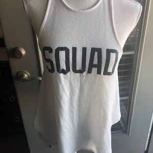 White Squad Halter Tank